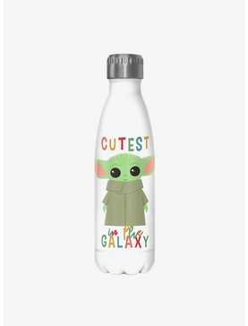 Star Wars The Mandalorian Cutest Little Child White Stainless Steel Water Bottle, , hi-res