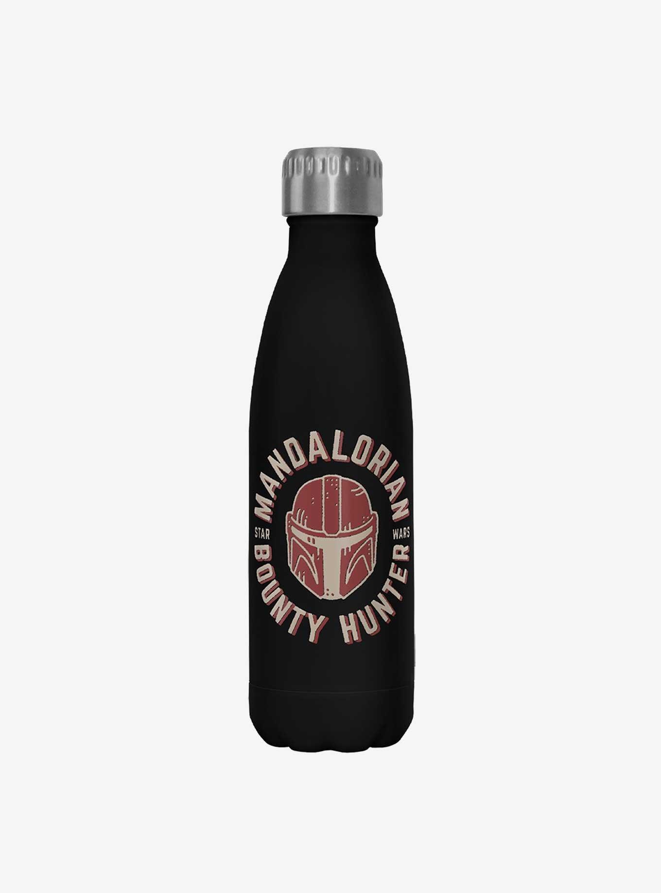 Star Wars The Mandalorian Lone Wolf Black Stainless Steel Water Bottle, , hi-res