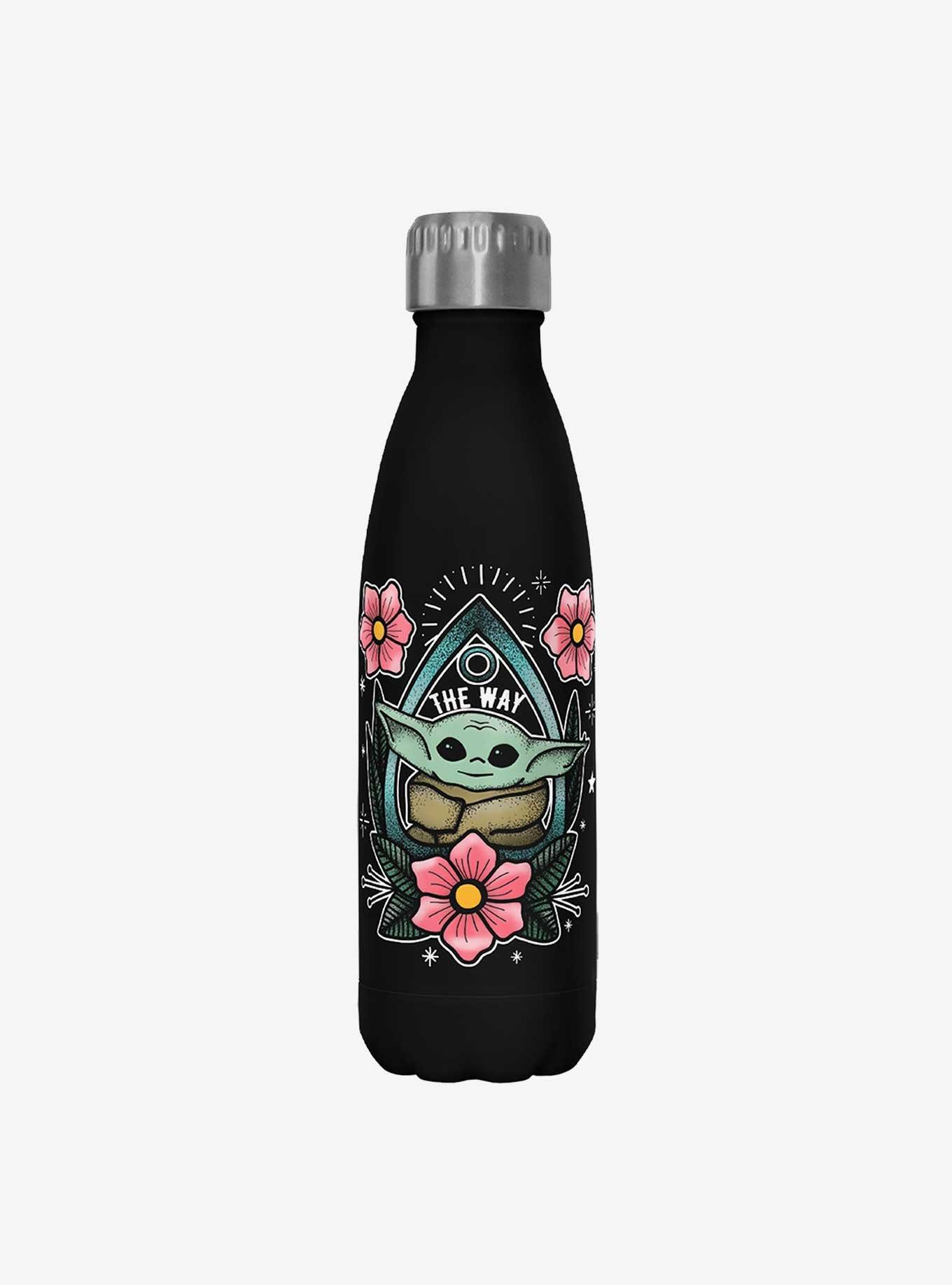 Star Wars The Mandalorian Planchette Child Black Stainless Steel Water Bottle, , hi-res