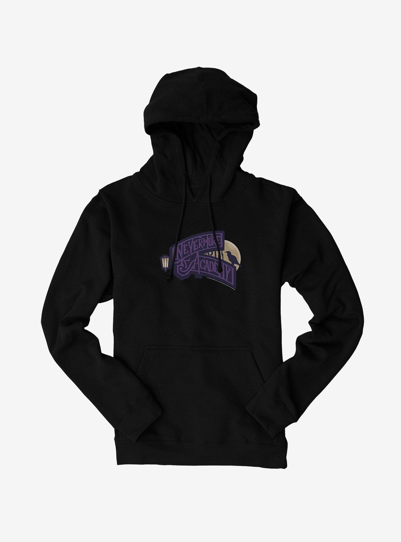 Wednesday Nevermore Academy Hoodie - BLACK