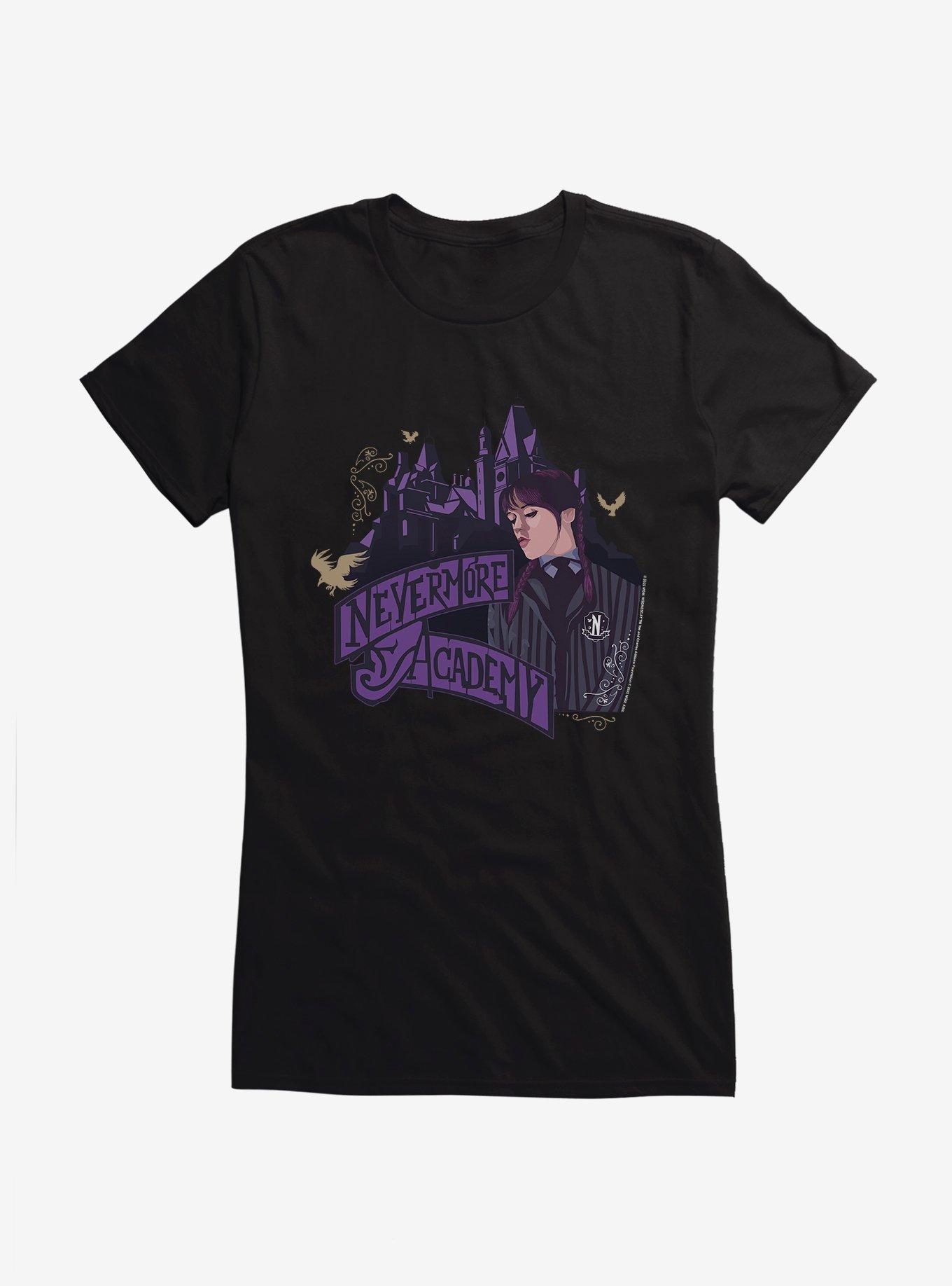 Wednesday Nevermore Academy Building Girls T-Shirt, , hi-res