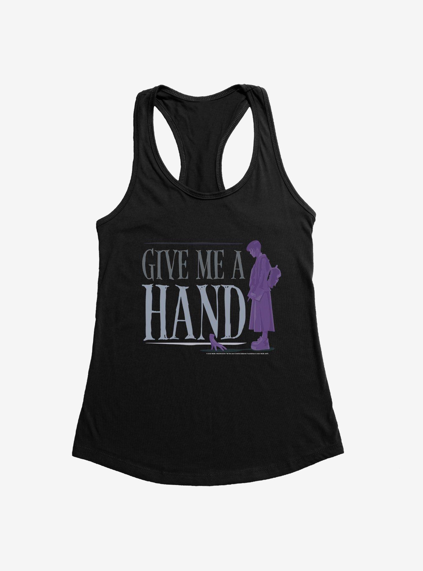 Wednesday Give Me A Hand Girls Tank, BLACK, hi-res