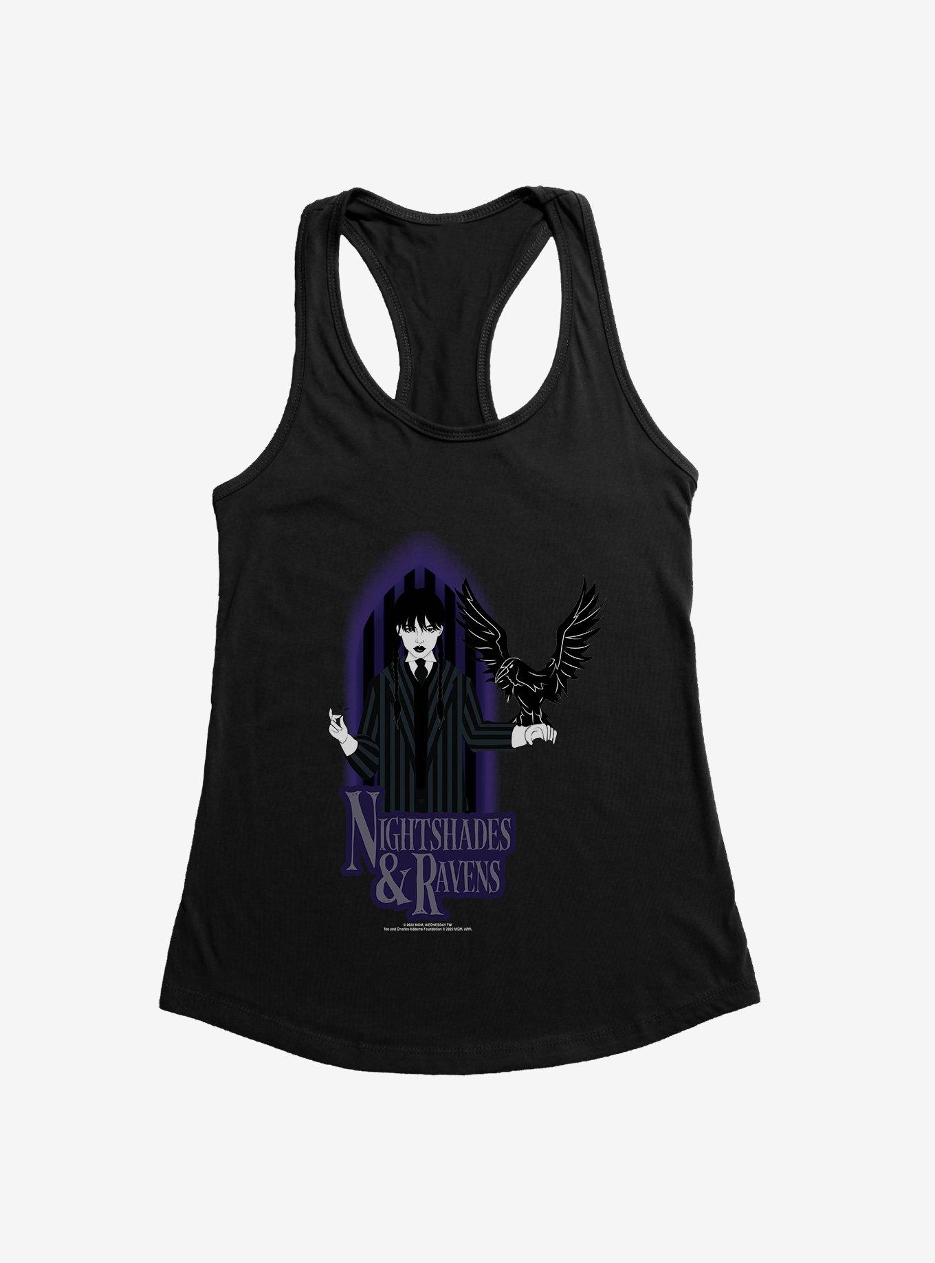 Wednesday Raven Girls Tank, BLACK, hi-res