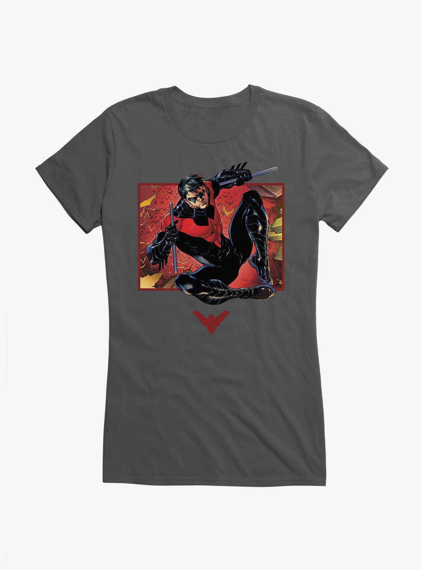 DC Comics Batman Nightwing Red Suit Fight Girls T-Shirt, , hi-res