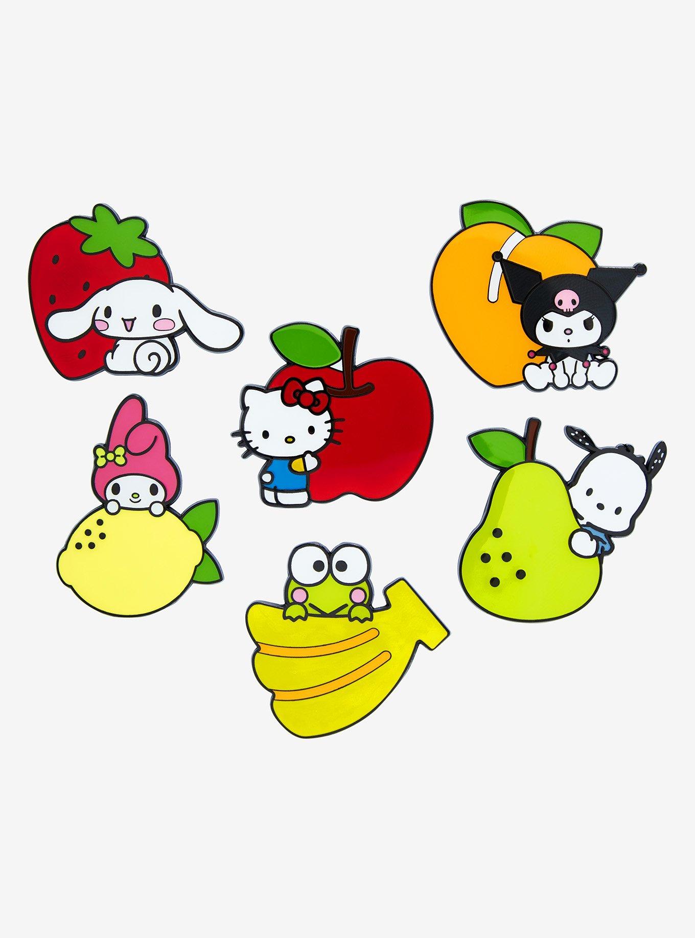 Hello Kitty Fruit 4 Piece Enamel Pin Set