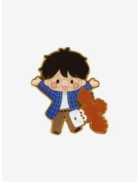 Loungefly Harry Potter Chibi Harry & Hogwarts Letter Enamel Pin - BoxLunch Exclusive, , hi-res