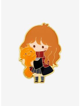 Loungefly Harry Potter Chibi Hermione and Crookshanks Enamel Pin - BoxLunch Exclusive, , hi-res