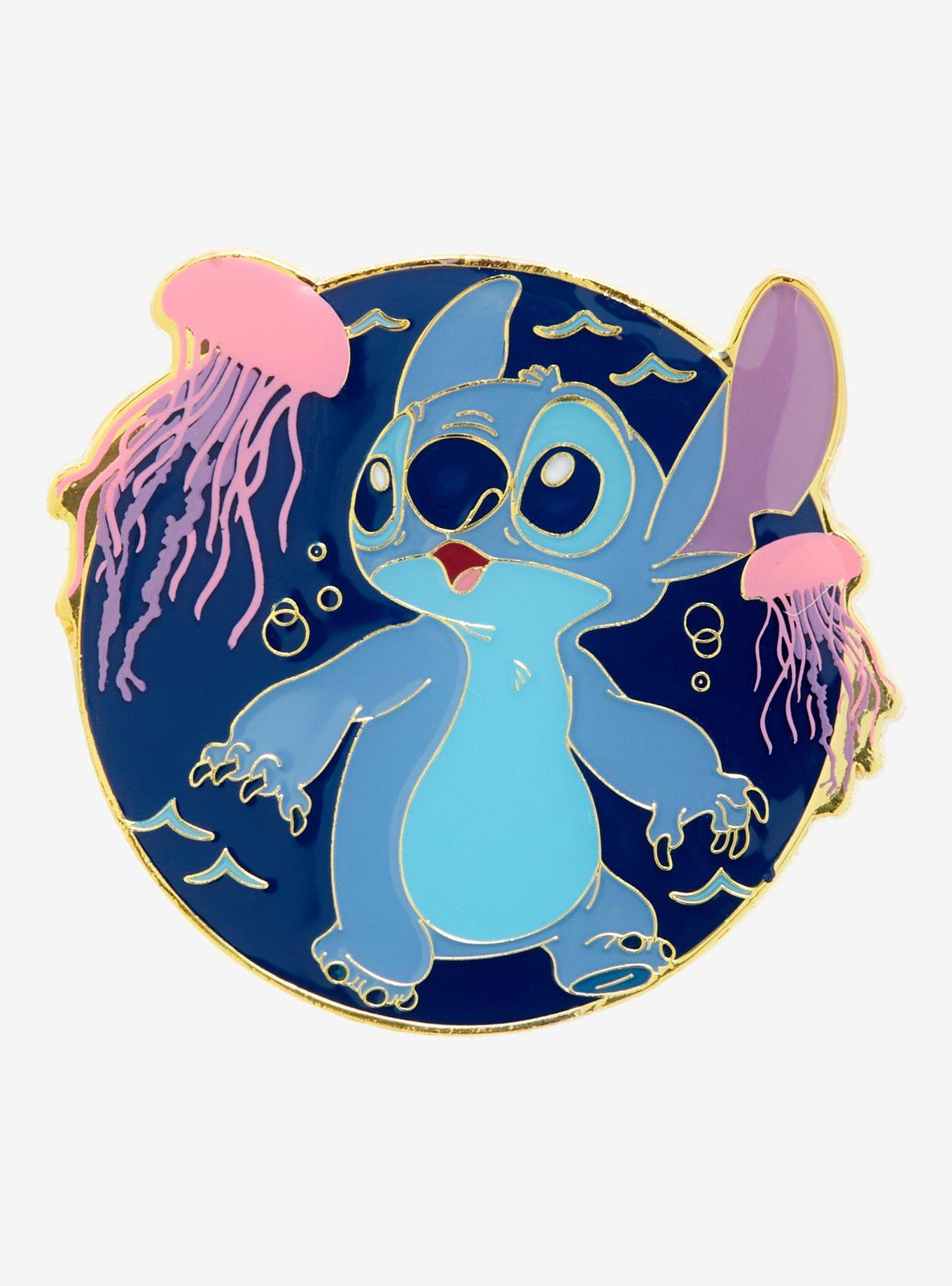 Loungefly Disney Lilo & Stitch Jellyfish Circle Frame Enamel Pin - BoxLunch Exclusive, , hi-res