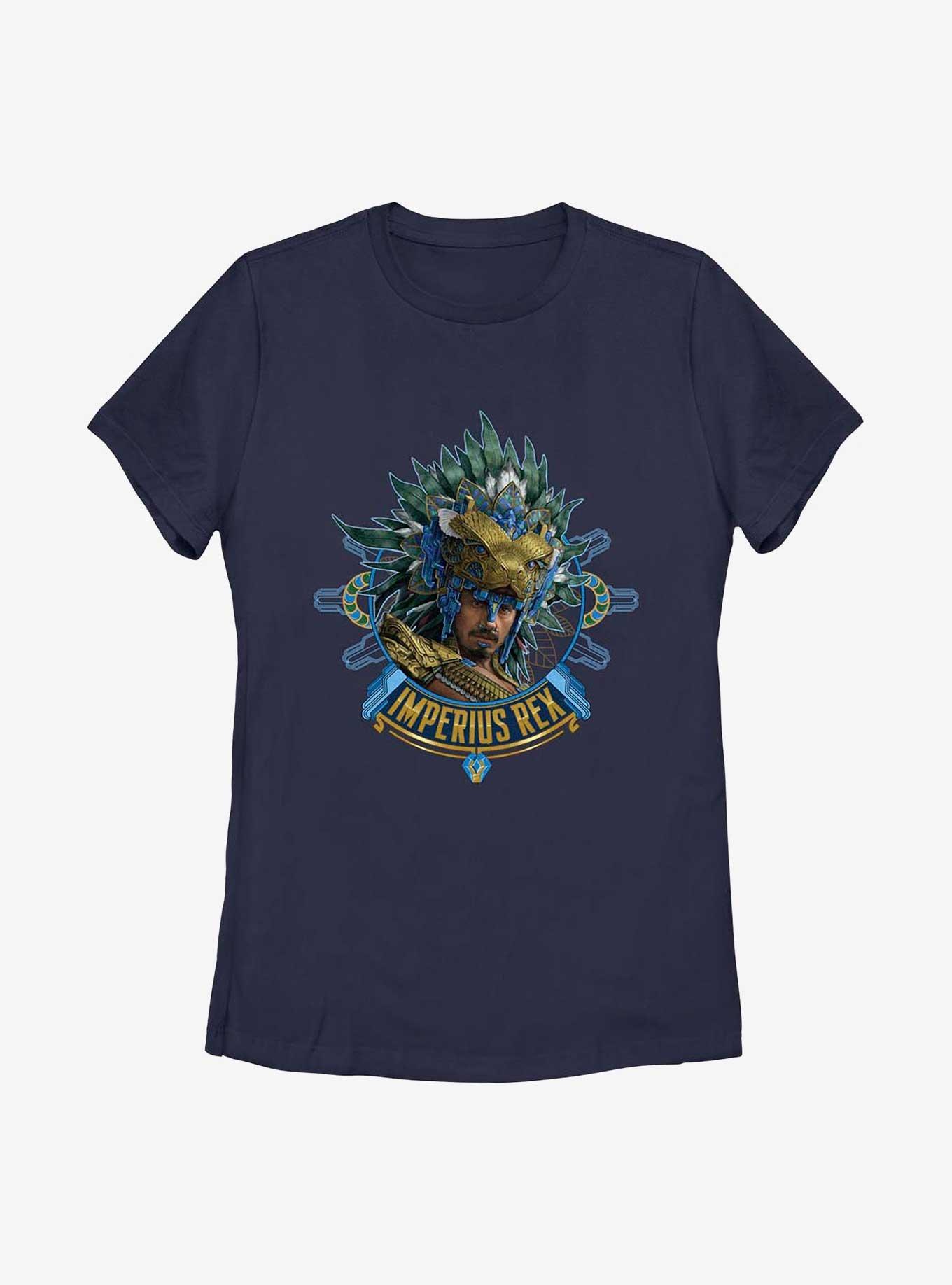 Marvel Black Panther: Wakanda Forever Imperius Rex Helmet Womens T-Shirt, NAVY, hi-res