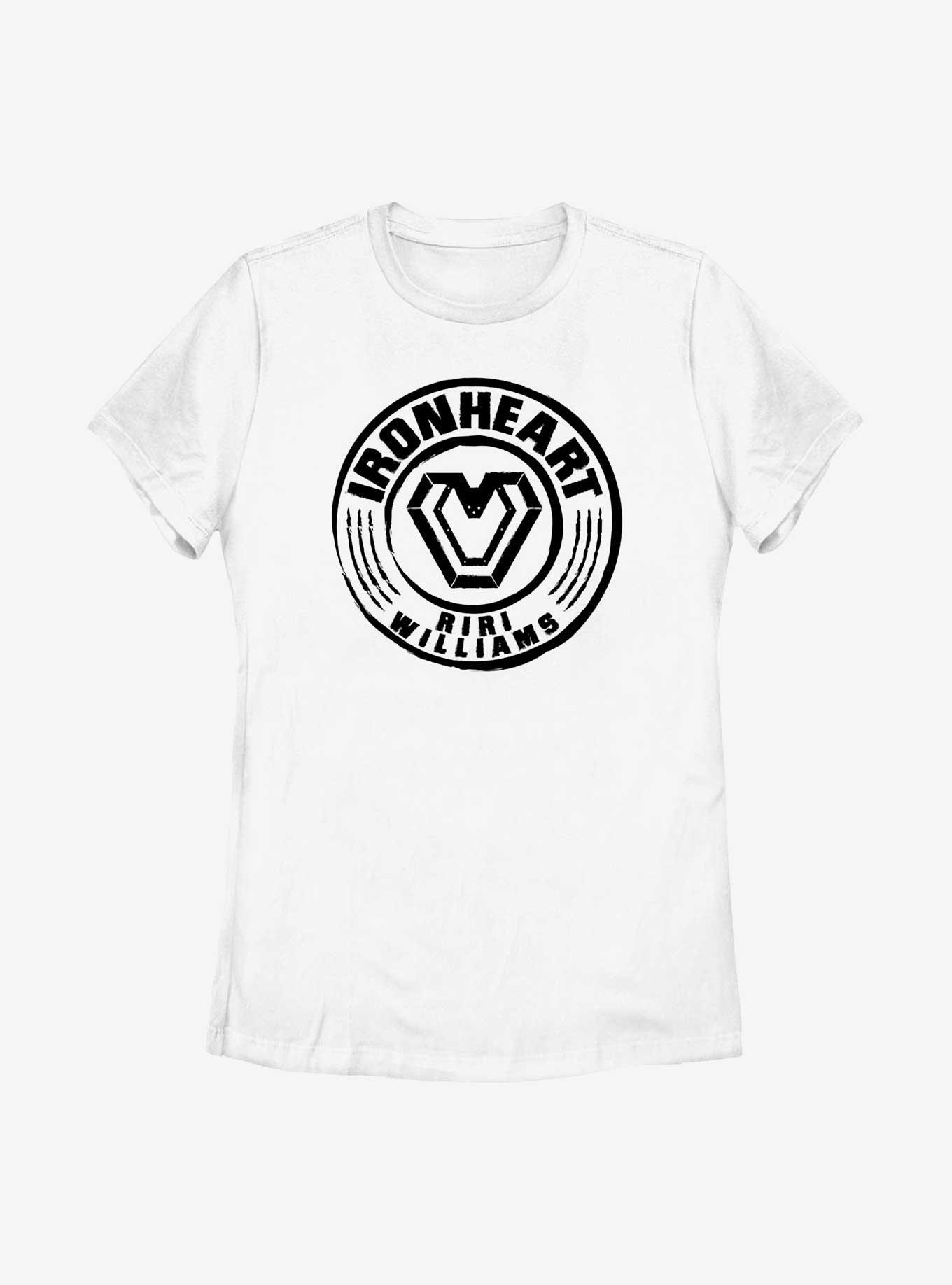 Marvel Black Panther: Wakanda Forever Ironheart Stamp Womens T-Shirt, WHITE, hi-res