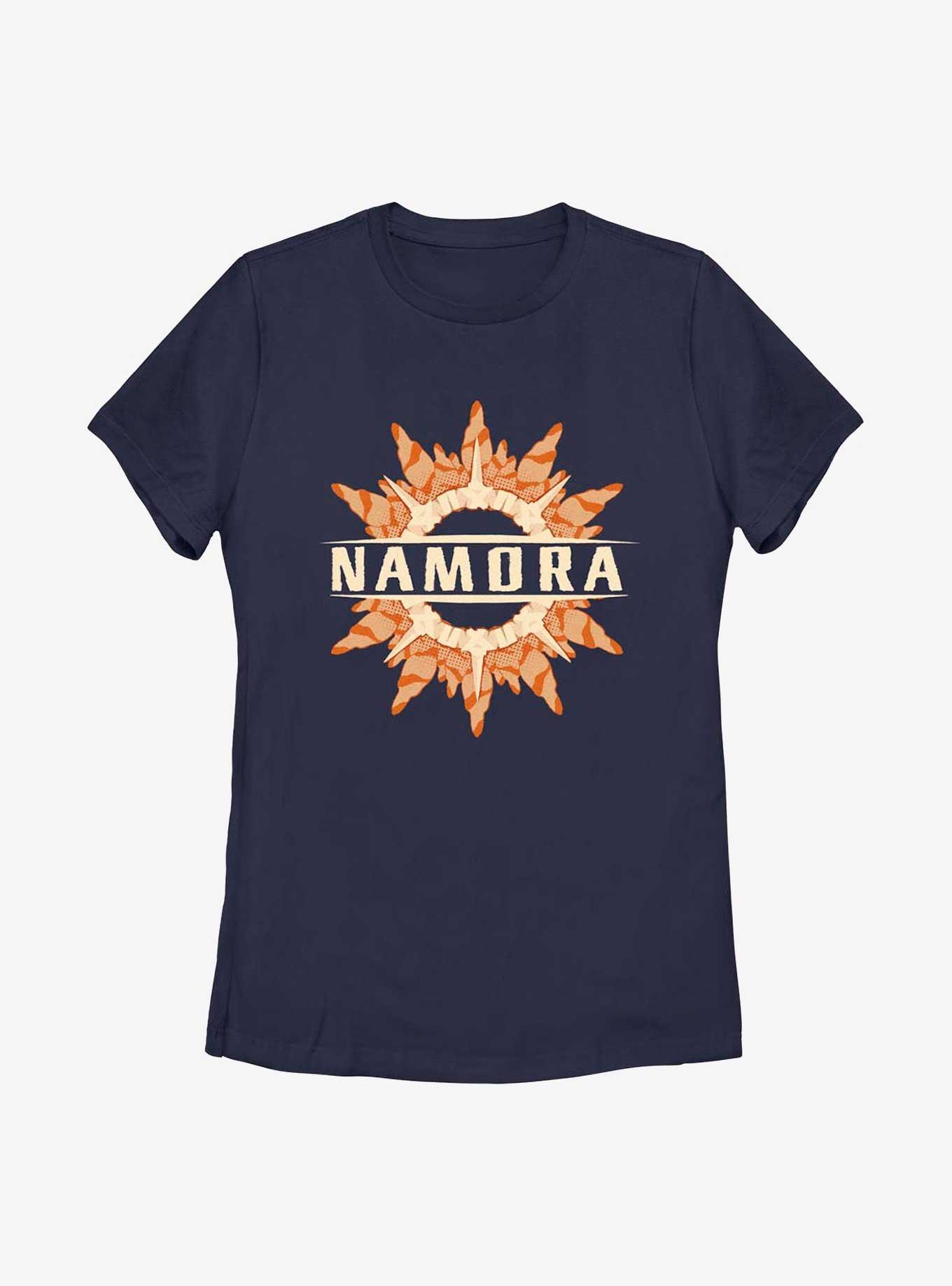 Marvel Black Panther: Wakanda Forever Namora Coral Ring Womens T-Shirt, NAVY, hi-res