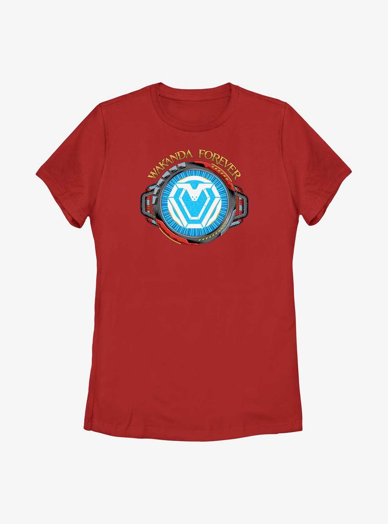 Marvel Black Panther: Wakanda Forever Vibranium Reactor Womens T-Shirt, RED, hi-res