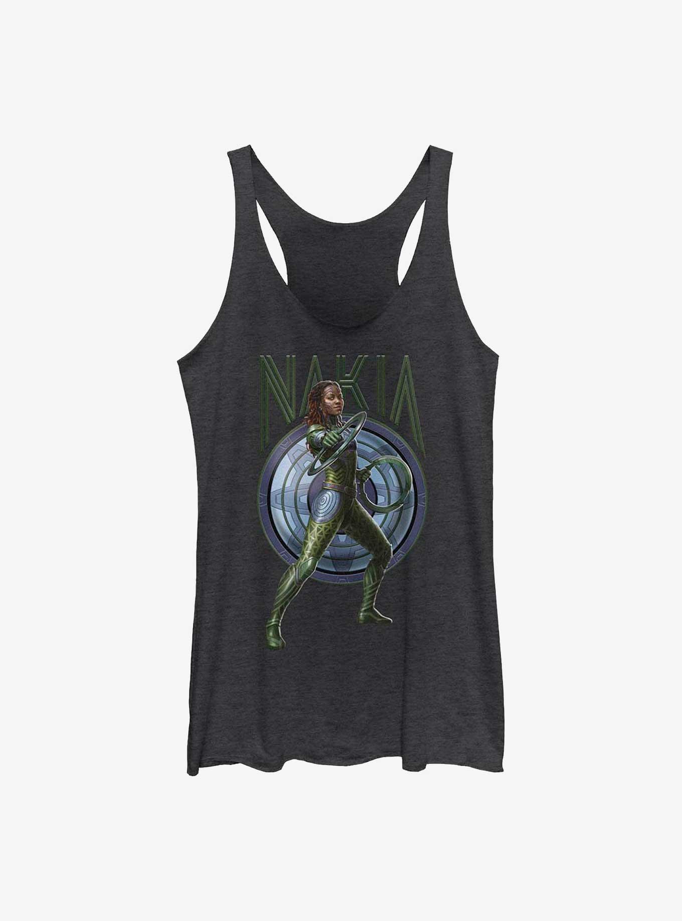 Marvel Black Panther: Wakanda Forever Nakia Womens Tank Top, BLK HTR, hi-res