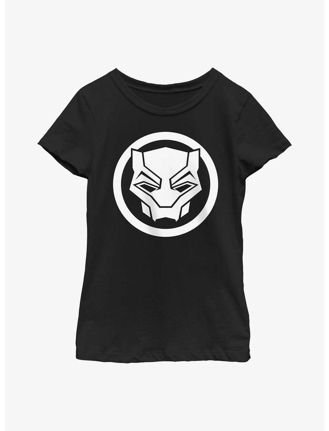 Marvel Black Panther: Wakanda Forever Simple Sigil Youth Girls T-Shirt, BLACK, hi-res