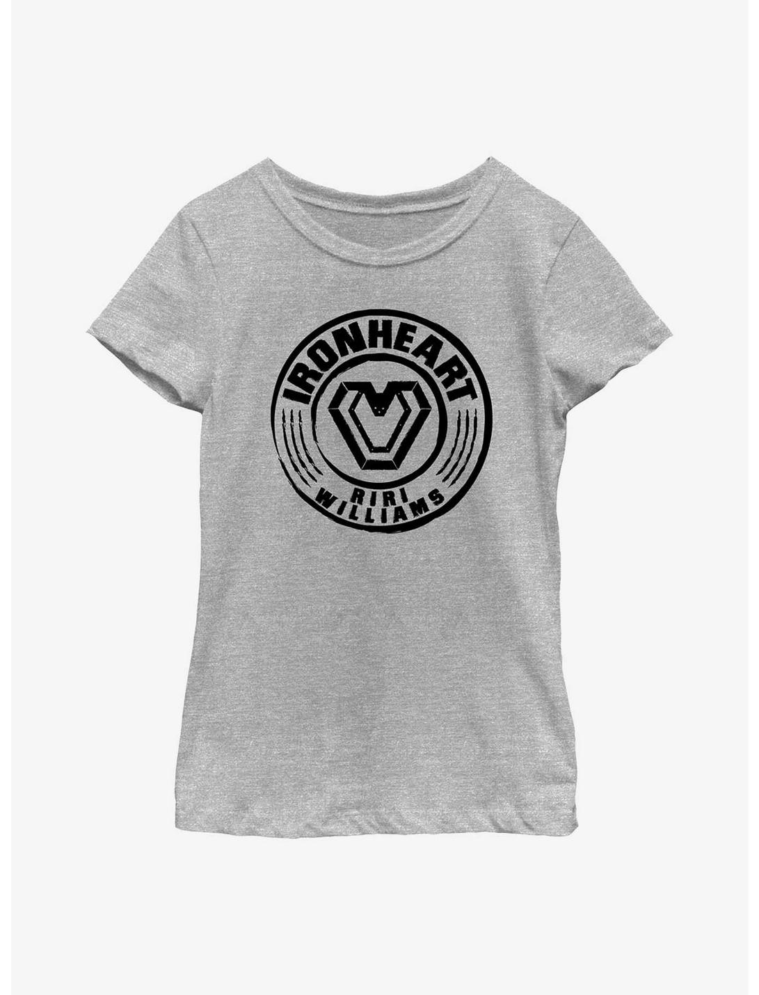 Marvel Black Panther: Wakanda Forever Ironheart Stamp Youth Girls T-Shirt, ATH HTR, hi-res
