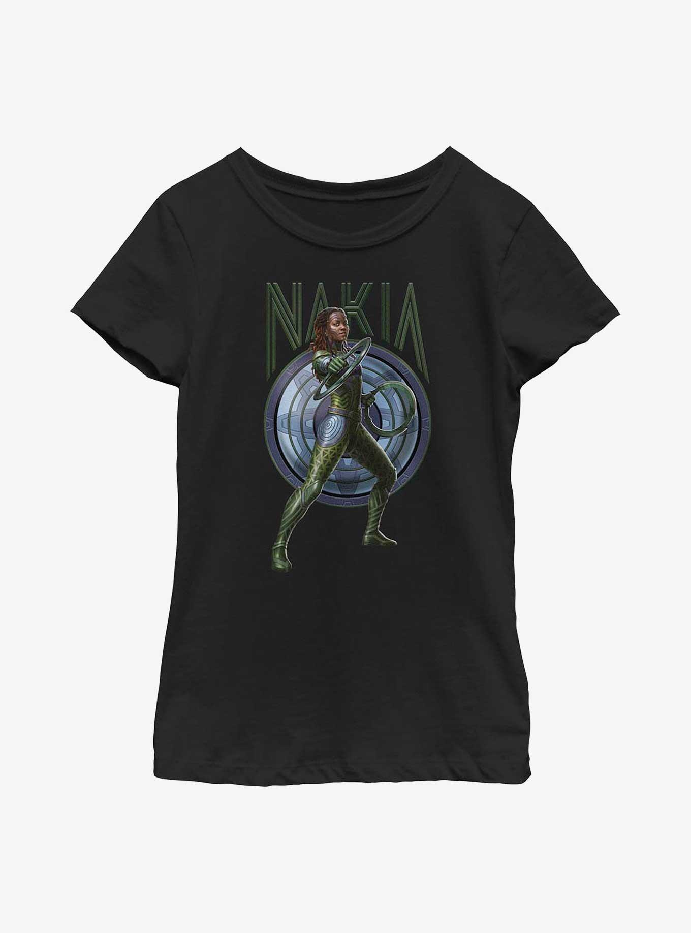 Marvel Black Panther: Wakanda Forever Nakia Youth Girls T-Shirt, BLACK, hi-res