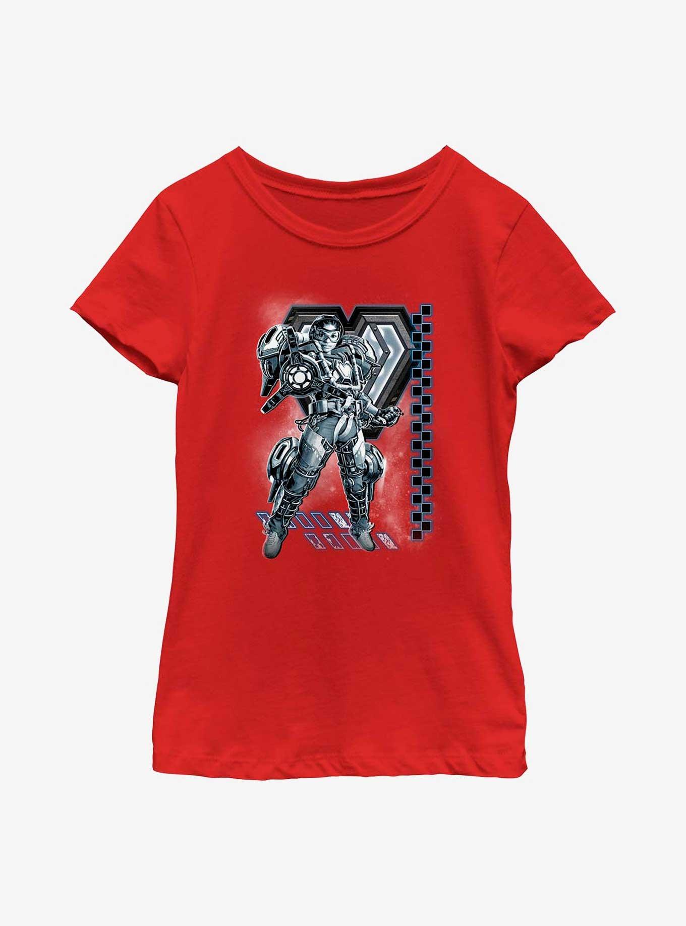 Marvel Black Panther: Wakanda Forever Ironheart Mono Youth Girls T-Shirt, RED, hi-res