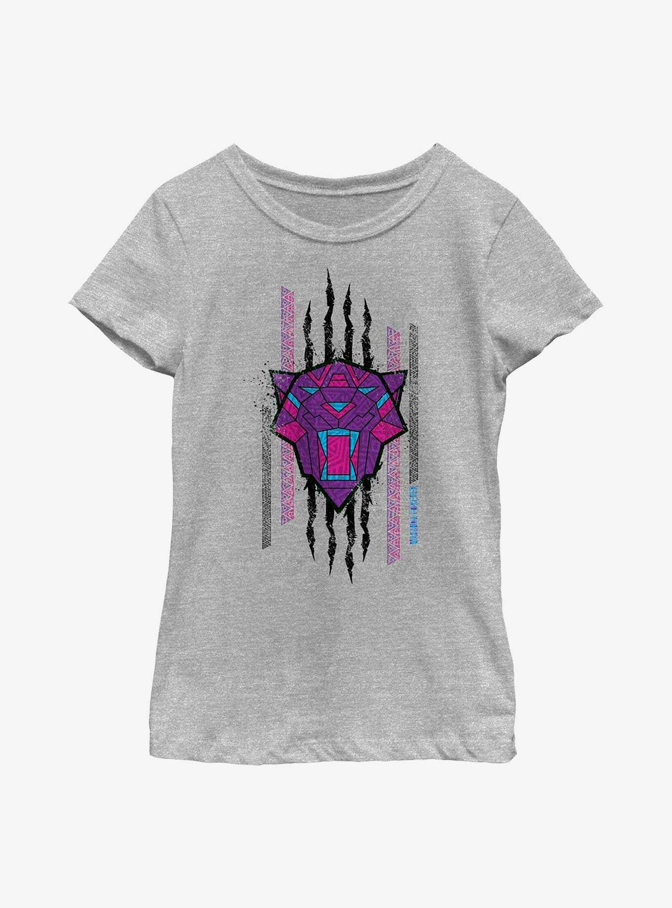Marvel Black Panther: Wakanda Forever Panther Scratch Youth Girls T-Shirt, , hi-res