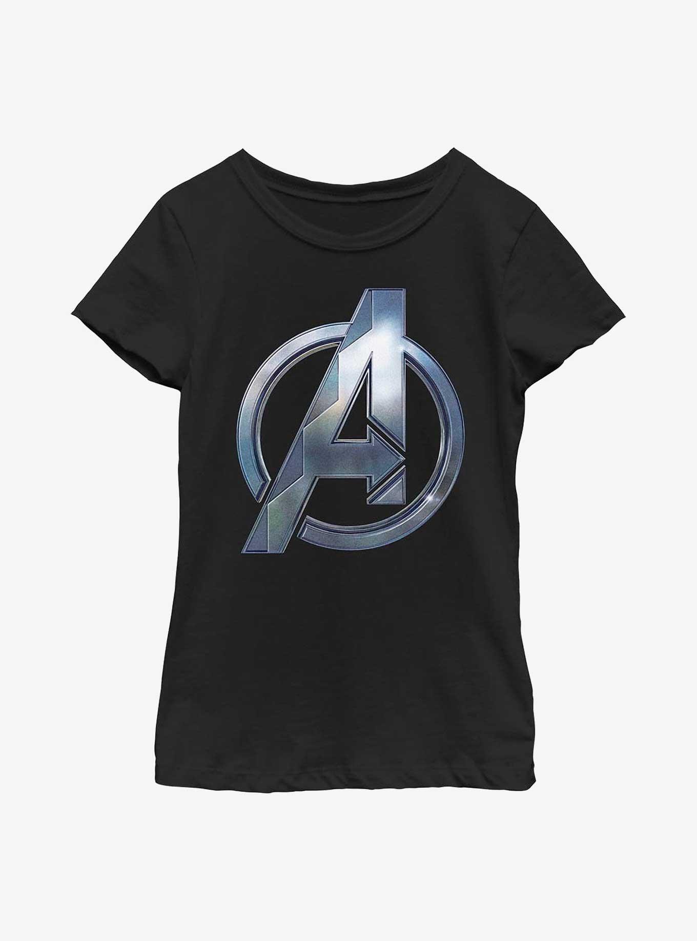Marvel Black Panther: Wakanda Forever Avengers Symbol Youth Girls T-Shirt, , hi-res