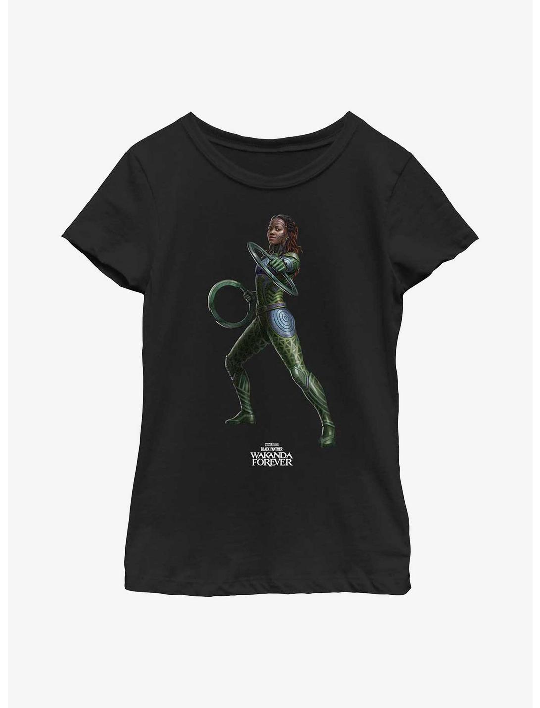 Marvel Black Panther: Wakanda Forever Nakia Simple Youth Girls T-Shirt, BLACK, hi-res