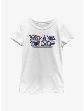 Marvel Black Panther: Wakanda Forever Pattern Logo Youth Girls T-Shirt, , hi-res