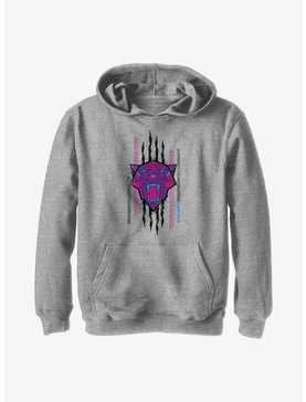 Marvel Black Panther: Wakanda Forever Panther Scratch Youth Hoodie, , hi-res