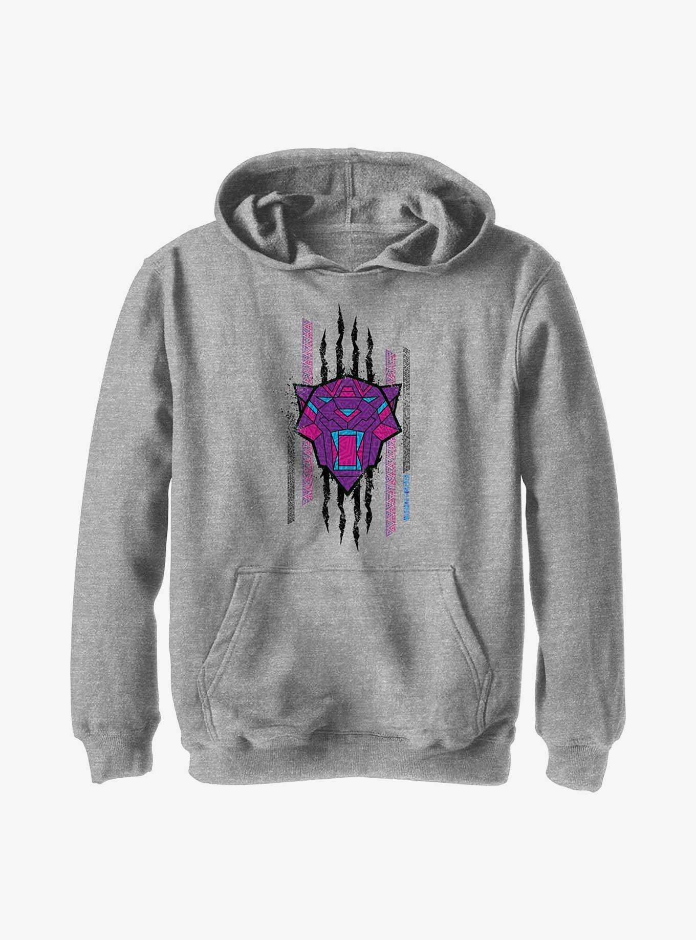 Marvel Black Panther: Wakanda Forever Panther Scratch Youth Hoodie, , hi-res