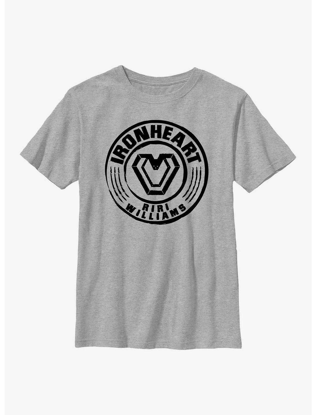 Marvel Black Panther: Wakanda Forever Ironheart Stamp Youth T-Shirt, ATH HTR, hi-res