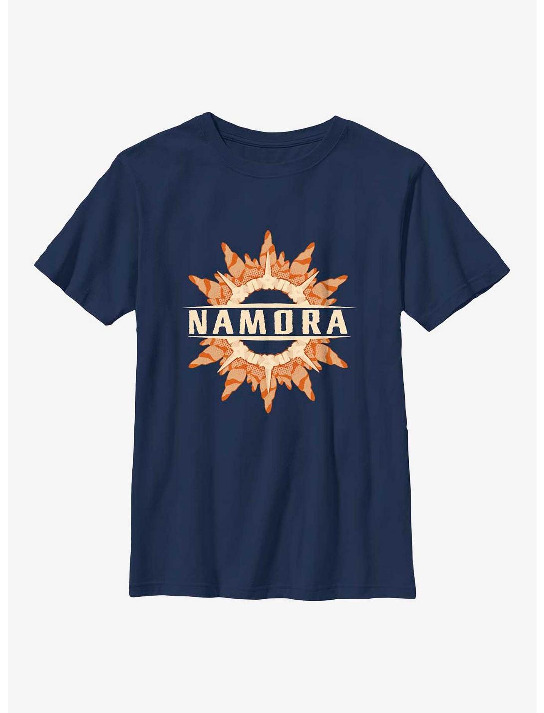 Marvel Black Panther: Wakanda Forever Namora Coral Ring Youth T-Shirt, NAVY, hi-res