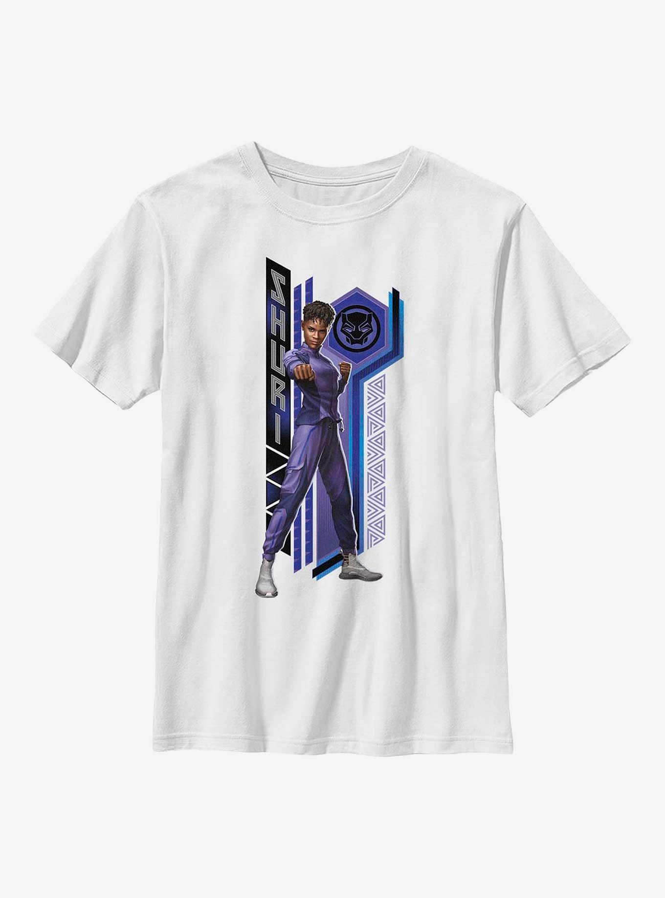 Marvel Black Panther: Wakanda Forever Shuri Pattern Youth T-Shirt, WHITE, hi-res