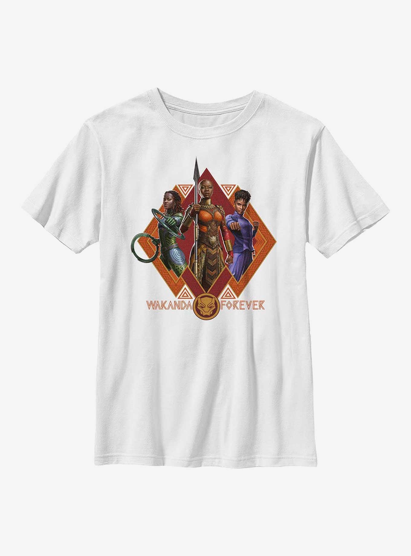 Marvel Black Panther: Wakanda Forever Trio Youth T-Shirt, WHITE, hi-res