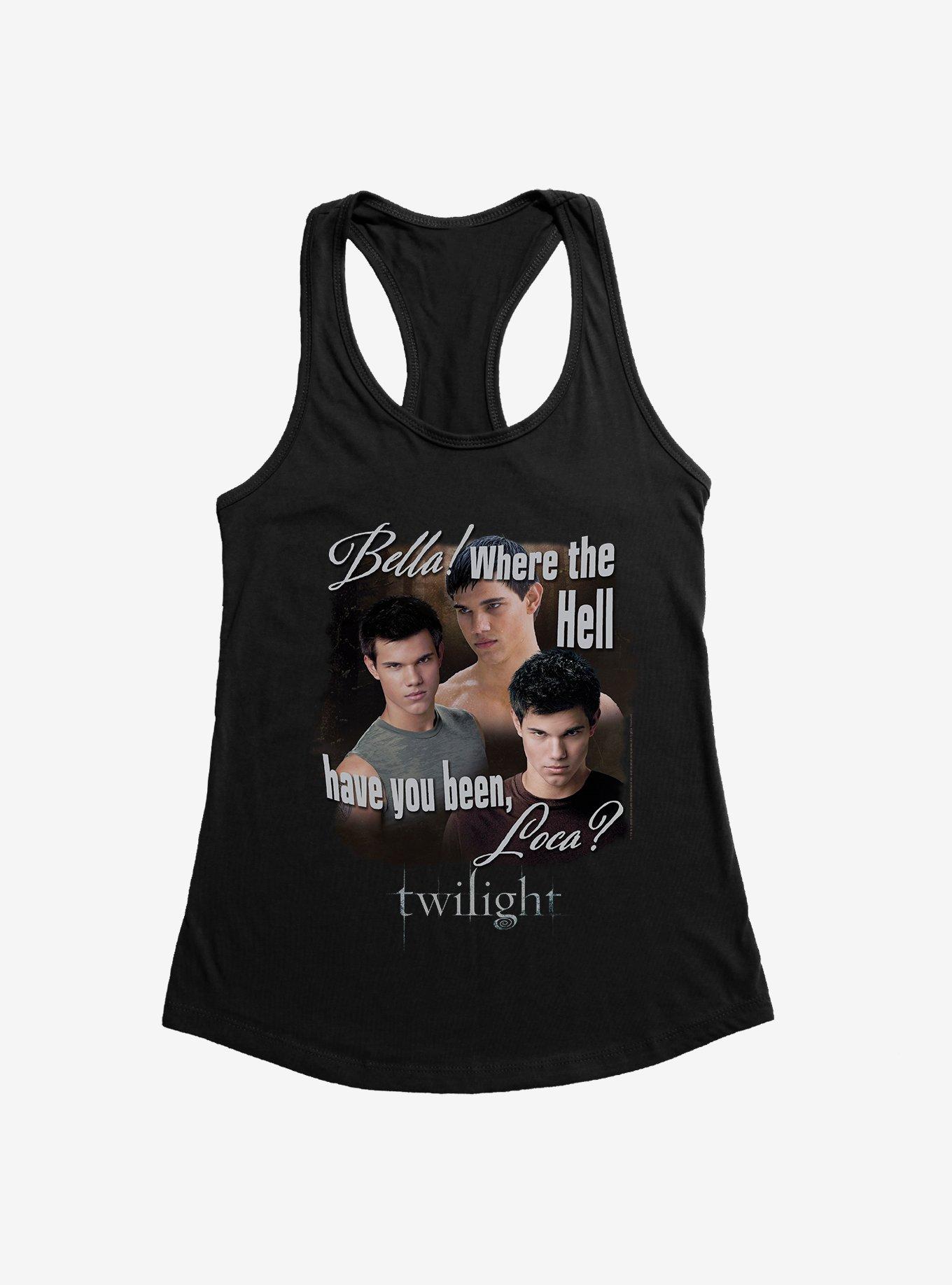 Twilight Jacob Where You Been Loca Girls Tank, BLACK, hi-res