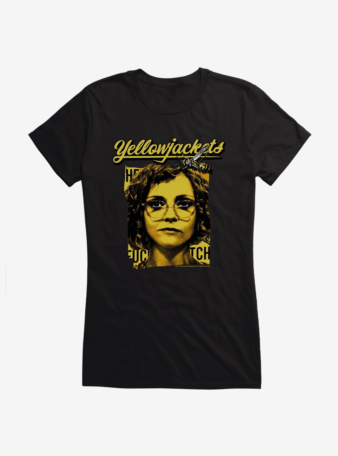 Yellowjackets Close Up Misty Girls T-Shirt, BLACK, hi-res