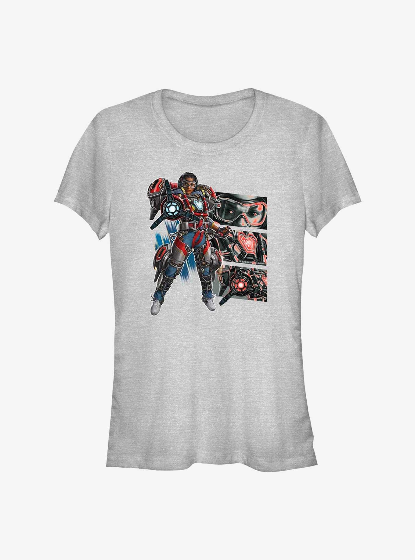 Marvel Black Panther: Wakanda Forever Ironheart Suit Detail Girls T-Shirt, ATH HTR, hi-res