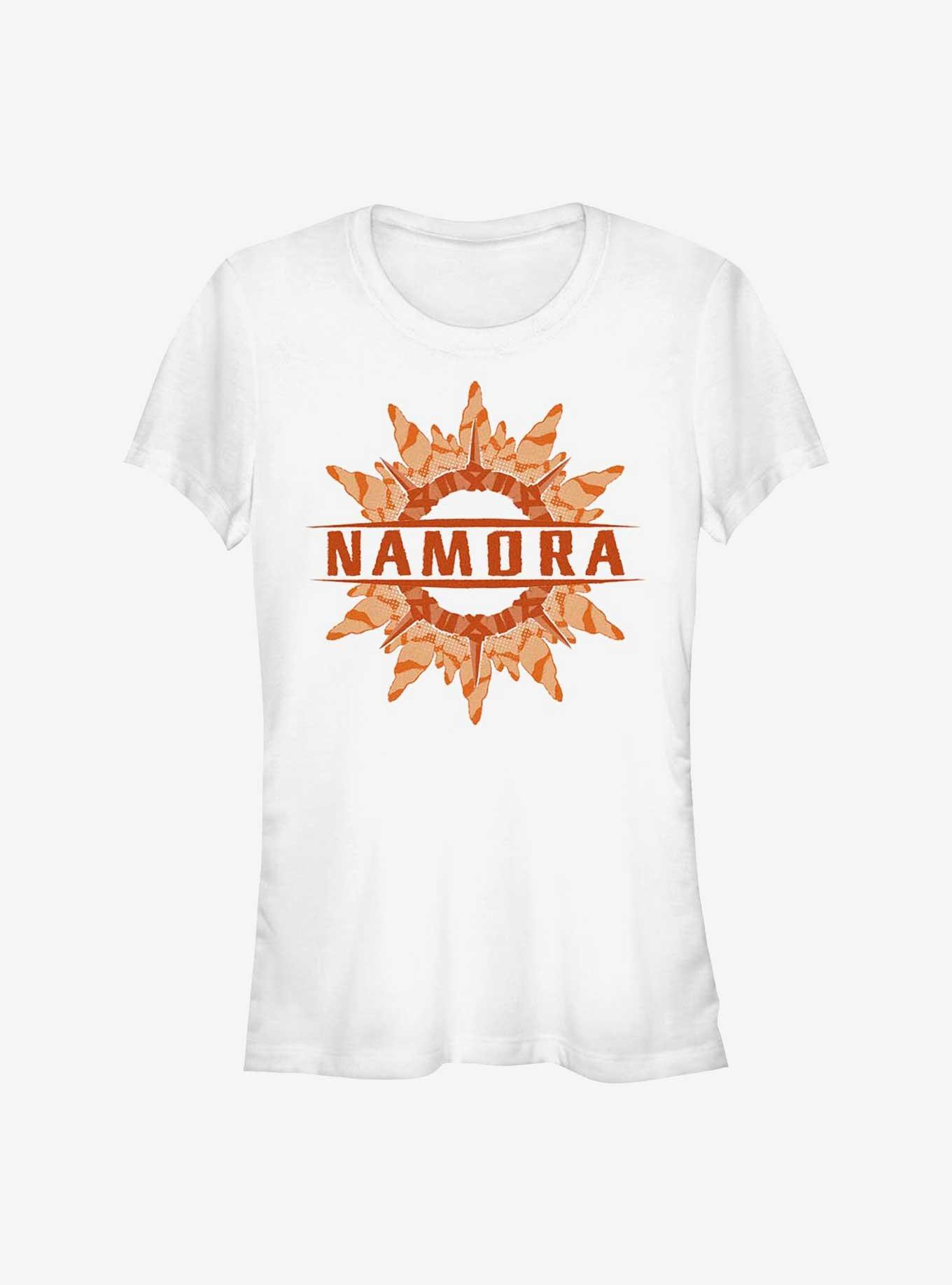Marvel Black Panther: Wakanda Forever Namora Coral Ring Logo Girls T-Shirt, , hi-res