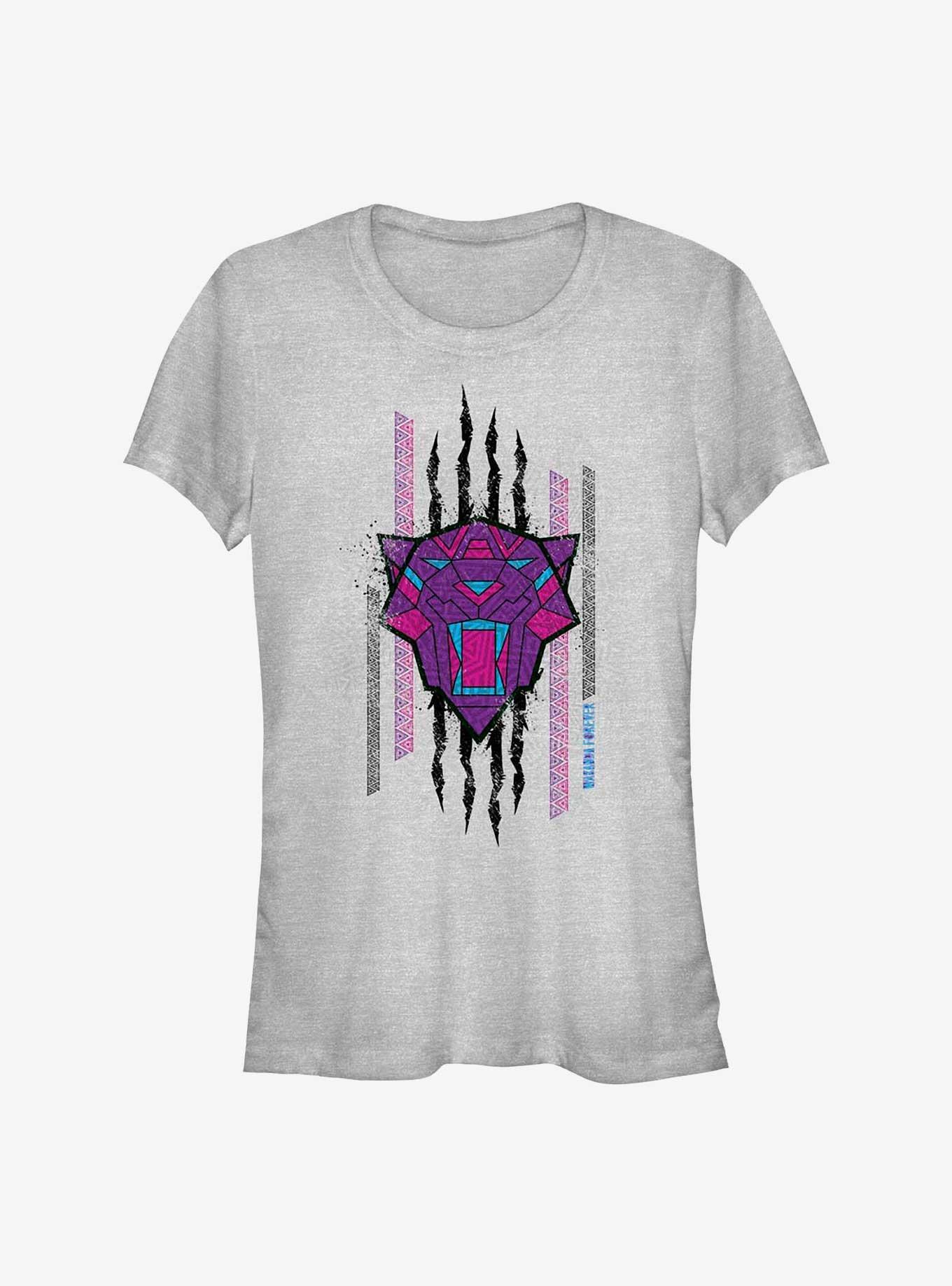 Marvel Black Panther: Wakanda Forever Panther Scratch Girls T-Shirt, ATH HTR, hi-res