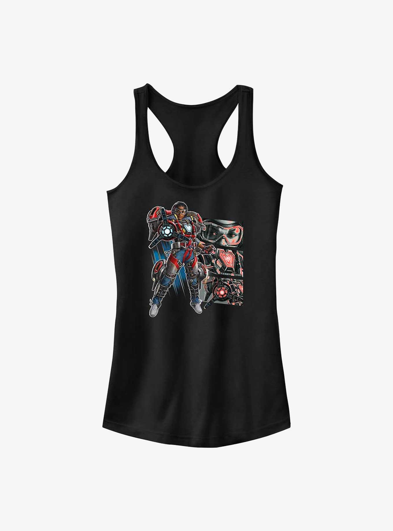 Marvel Black Panther: Wakanda Forever Ironheart Suit Detail Girls Tank, BLACK, hi-res