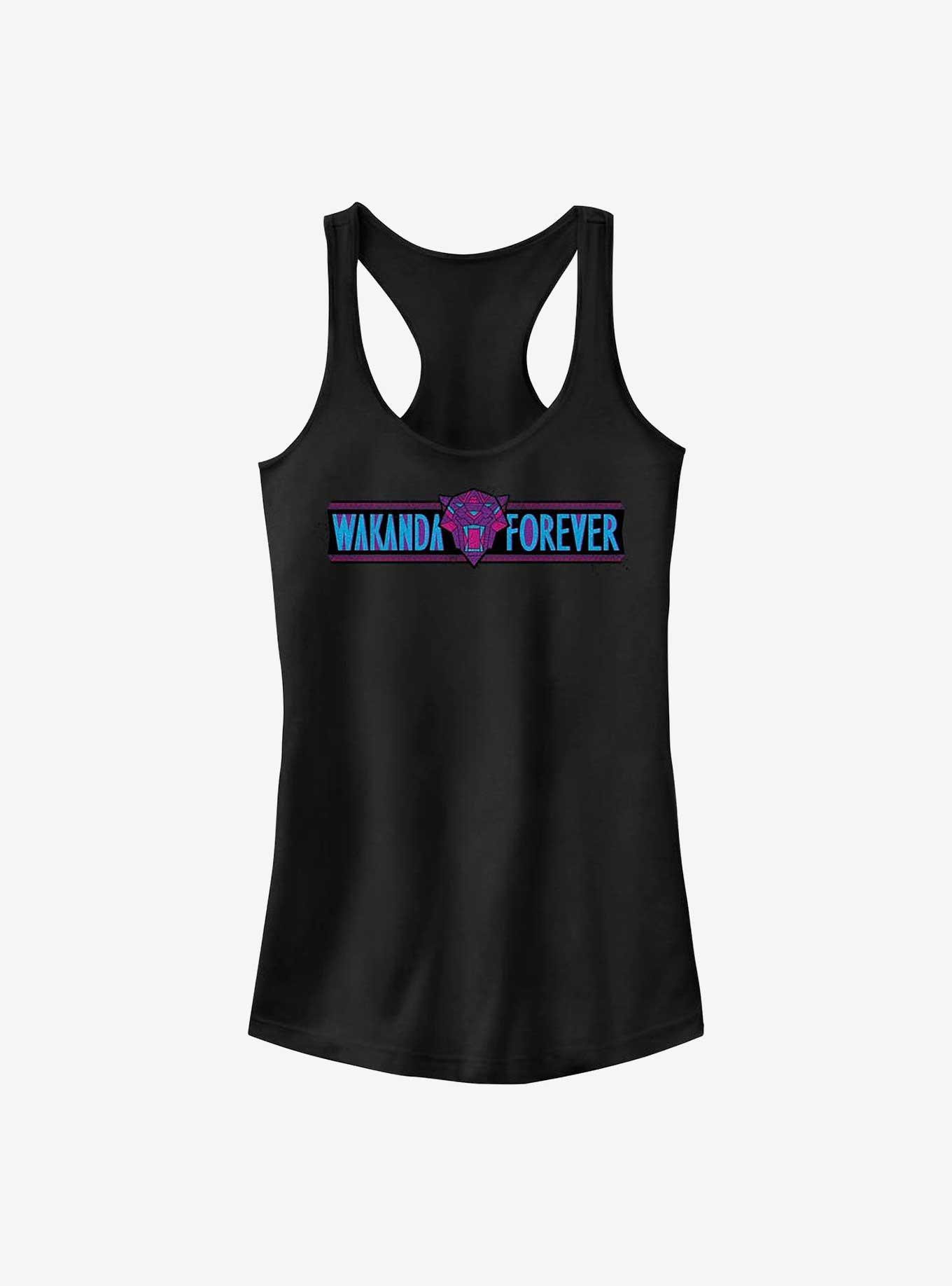 Marvel Black Panther: Wakanda Forever Roaring Panther Logo Girls Tank, BLACK, hi-res