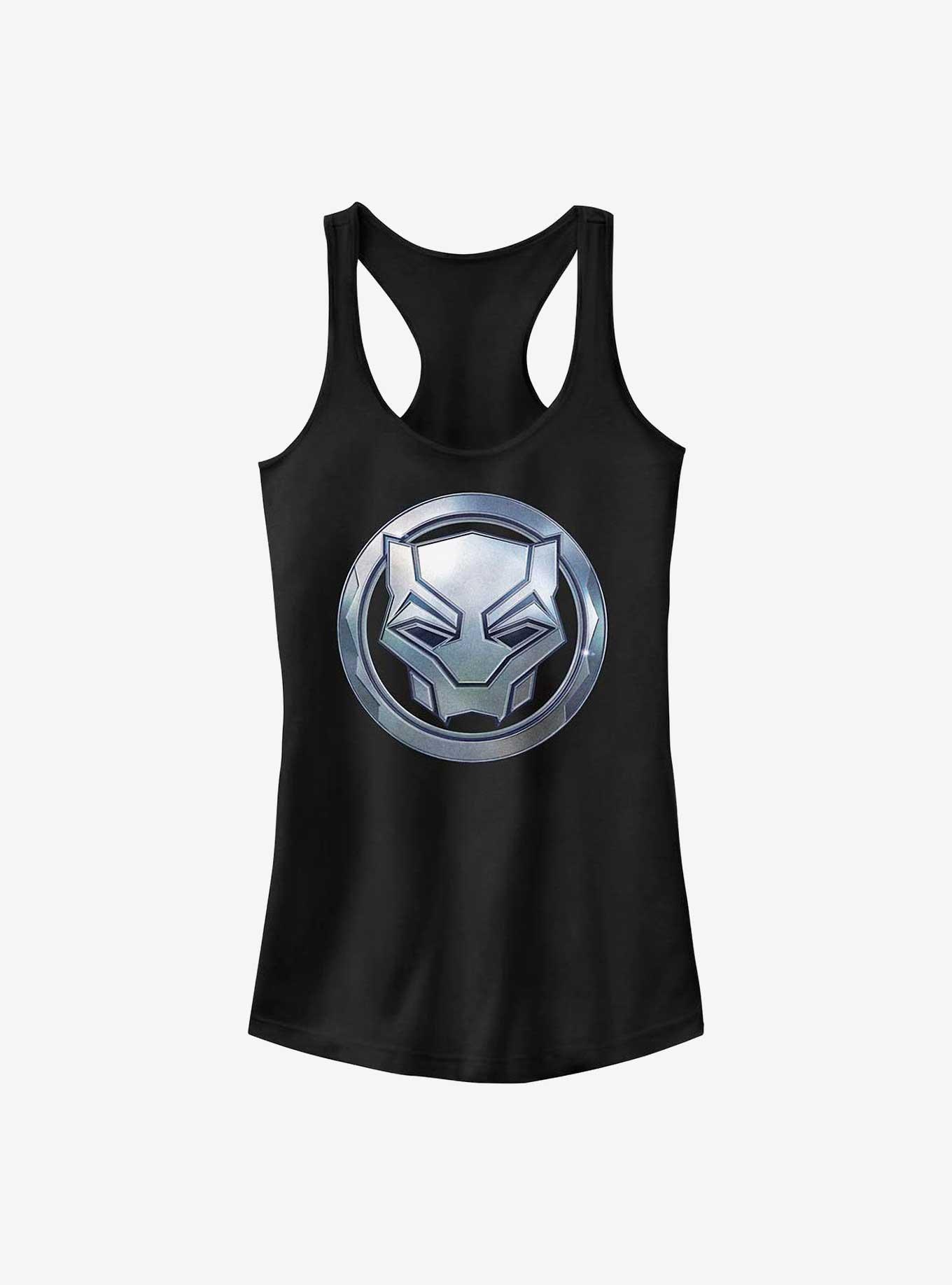 Marvel Black Panther: Wakanda Forever Metal Warrior Sigil Girls Tank, BLACK, hi-res