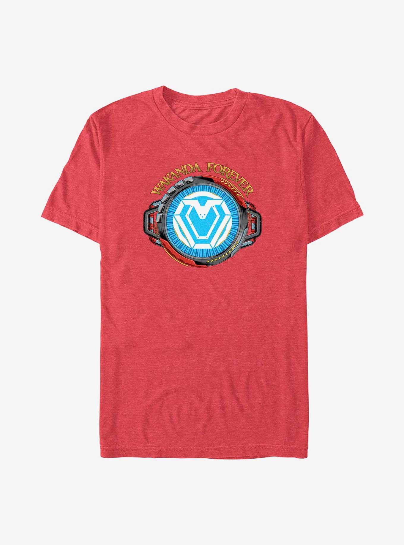 Marvel Black Panther: Wakanda Forever Vibranium Reactor T-Shirt, RED HTR, hi-res