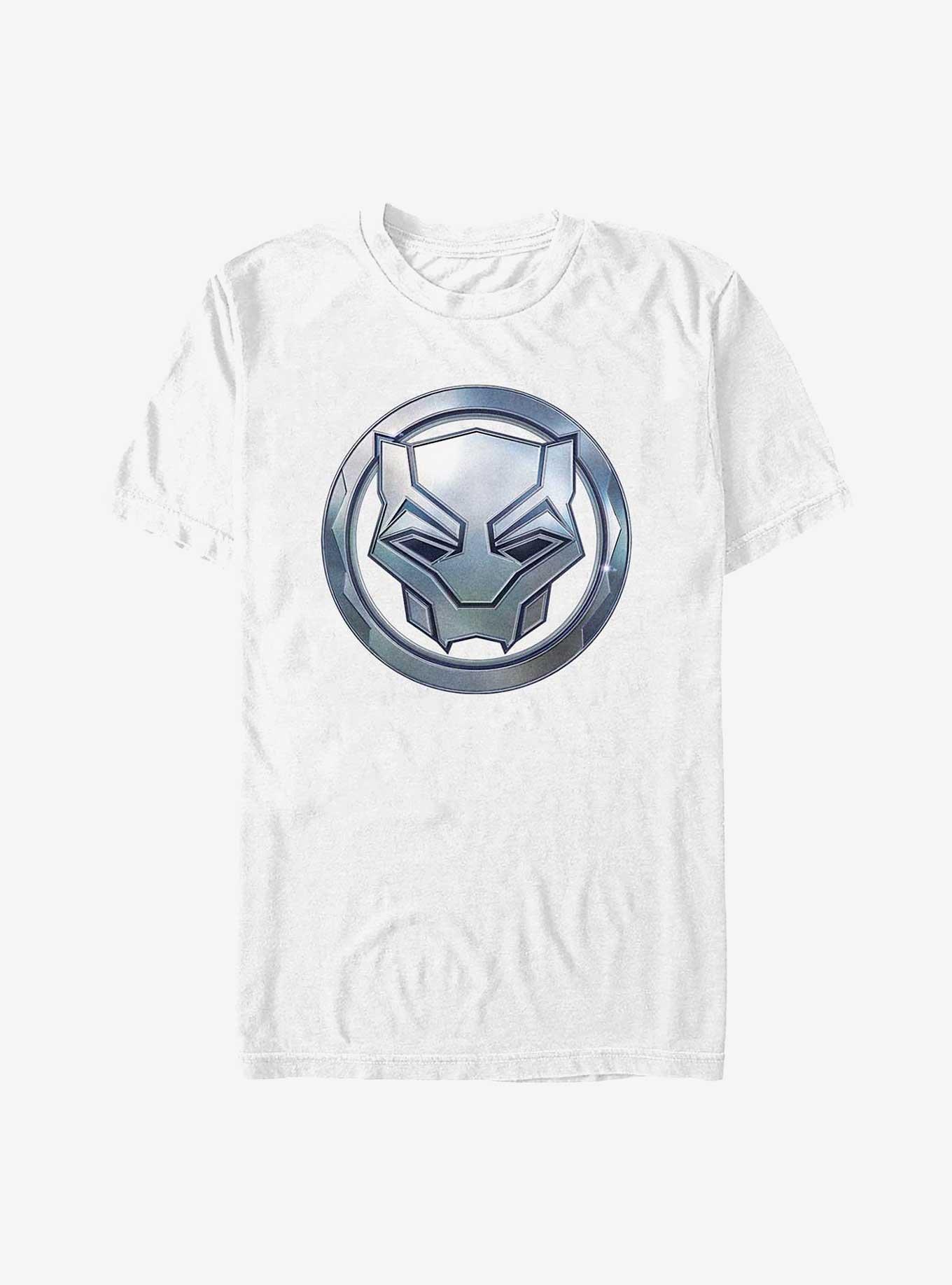 Marvel Black Panther: Wakanda Forever Metal Warrior Sigil T-Shirt, WHITE, hi-res