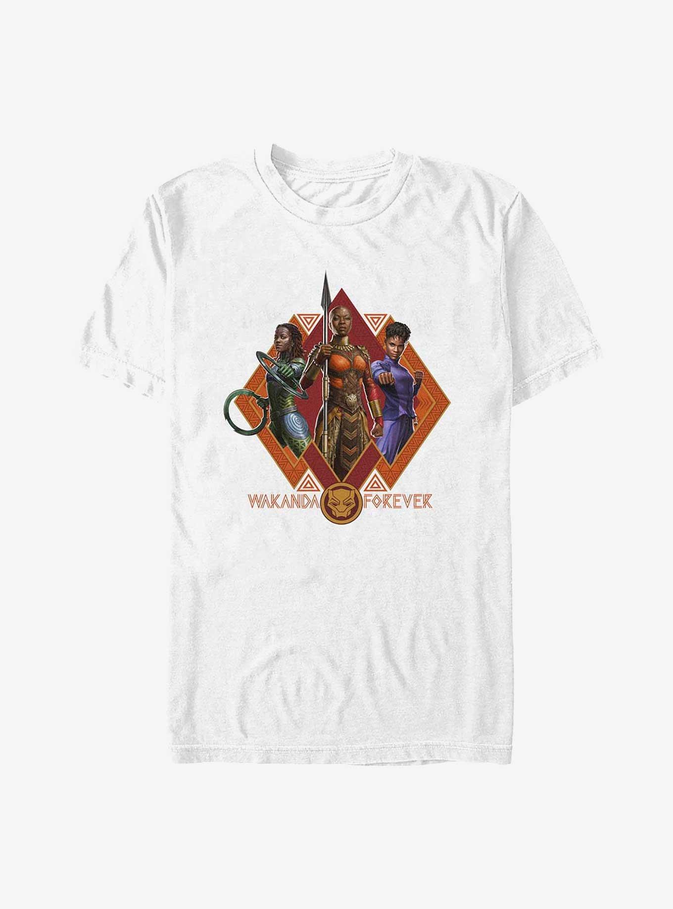 Marvel Black Panther: Wakanda Forever Warrior Trio T-Shirt, WHITE, hi-res