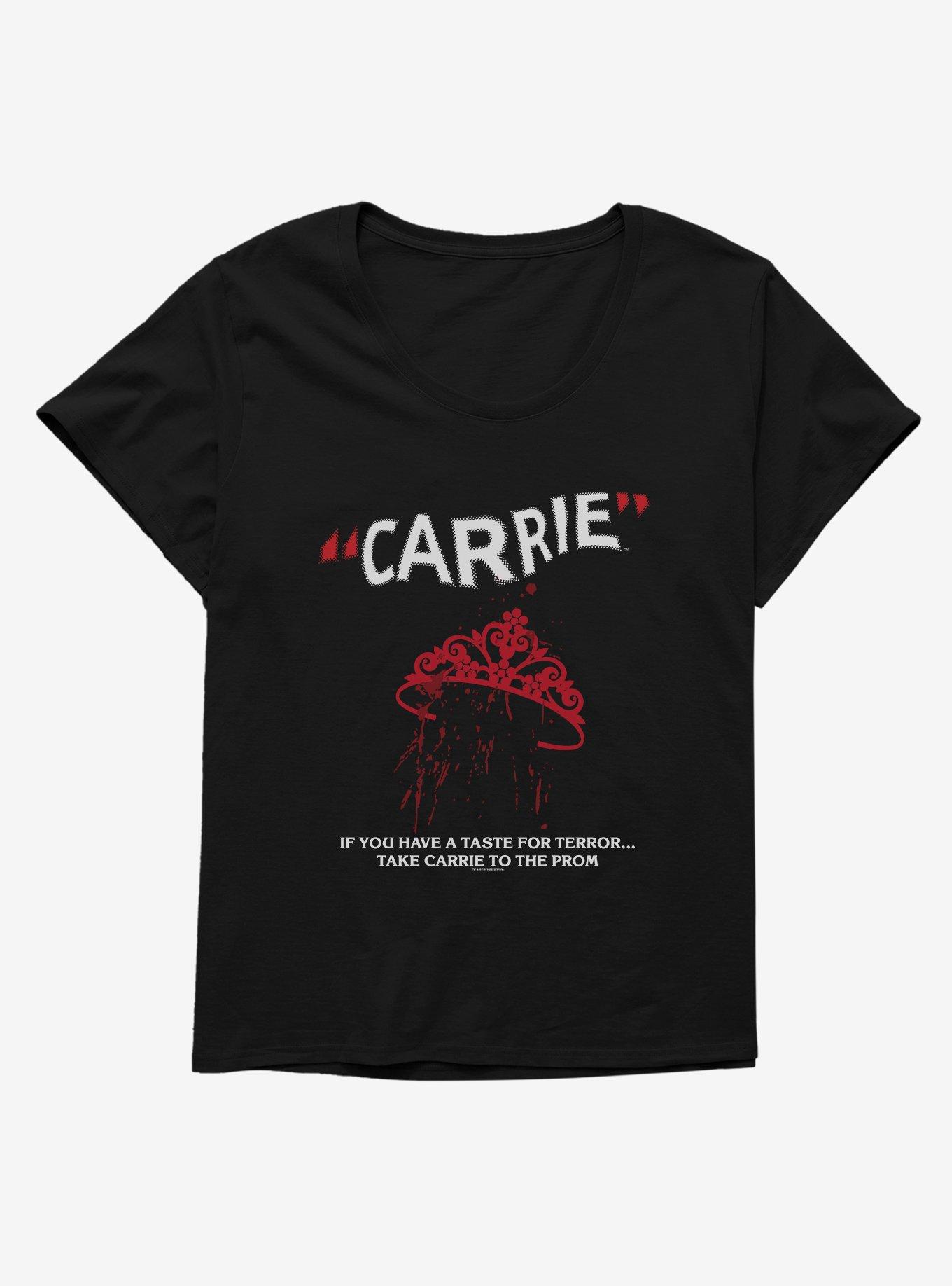 Carrie 1976 Crown Splatter Girls T-Shirt Plus Size, BLACK, hi-res