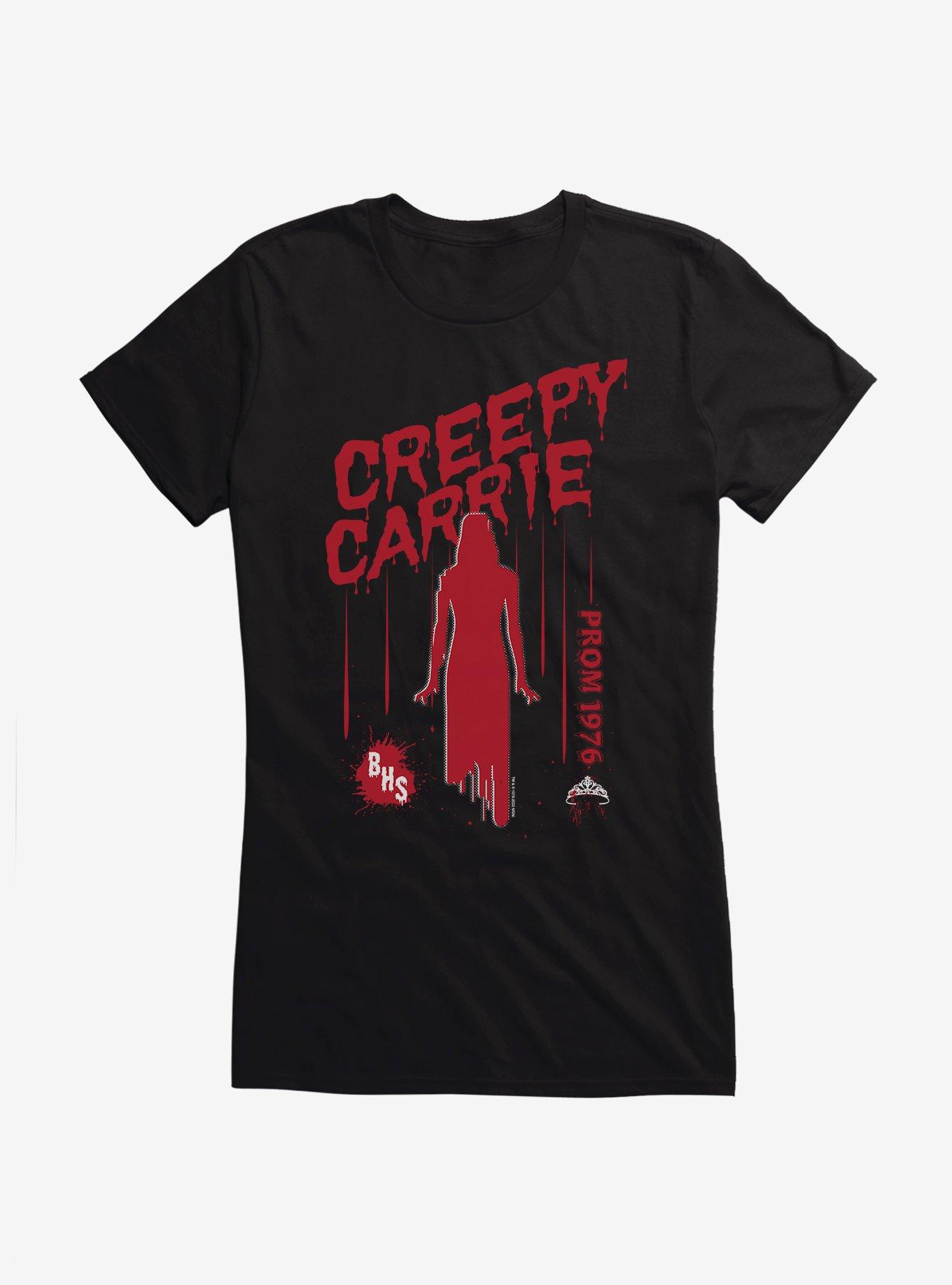 Carrie 1976 Creepy Carrie Girls T-Shirt, BLACK, hi-res