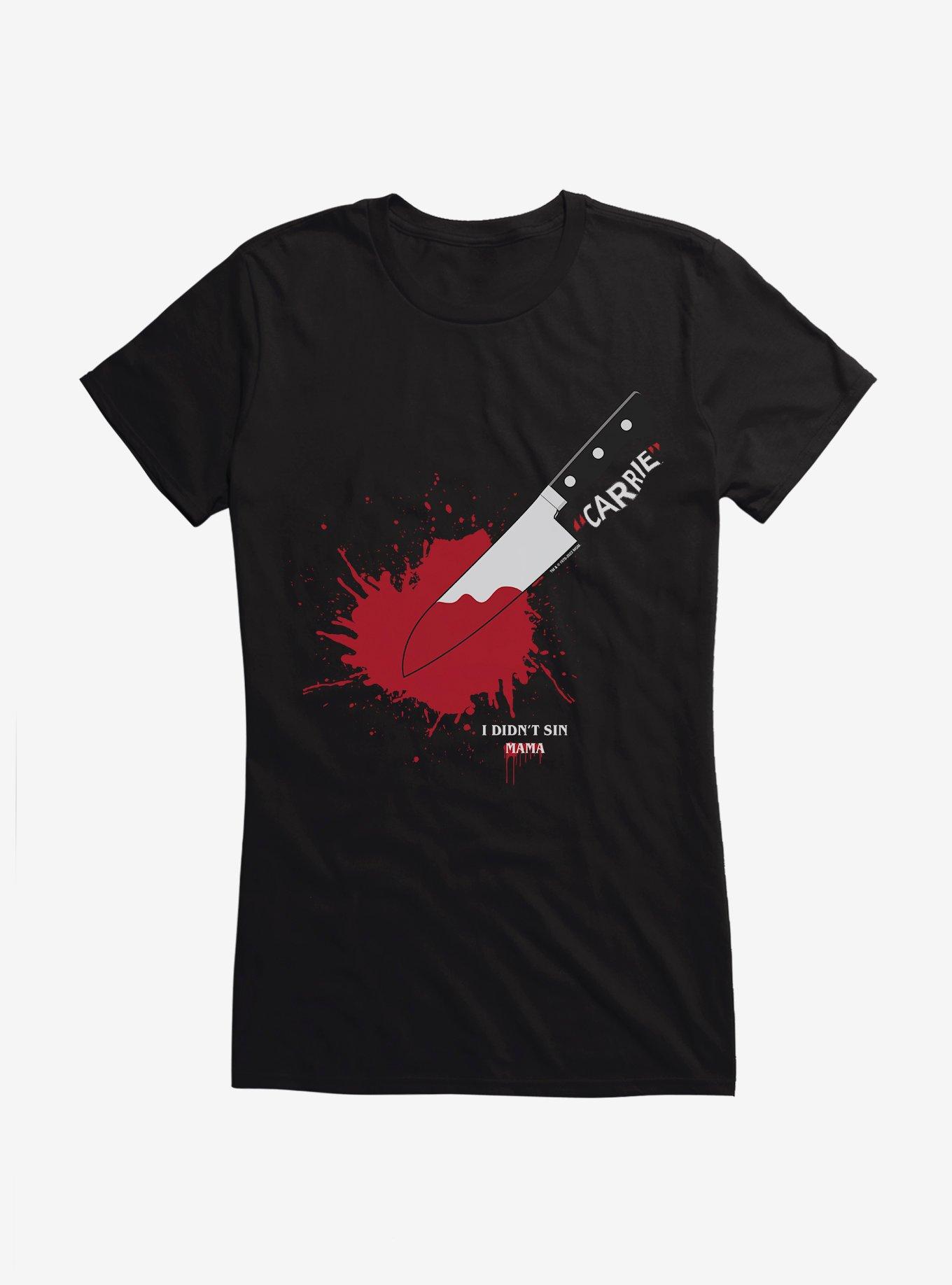 THRDLESS Carrie 1976 Knife Splatter Girls T-Shirt