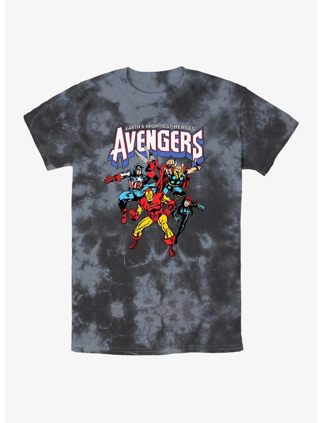 Marvel Avengers Earth's Mightiest Heroes Tie-Dye T-Shirt, BLKCHAR, hi-res