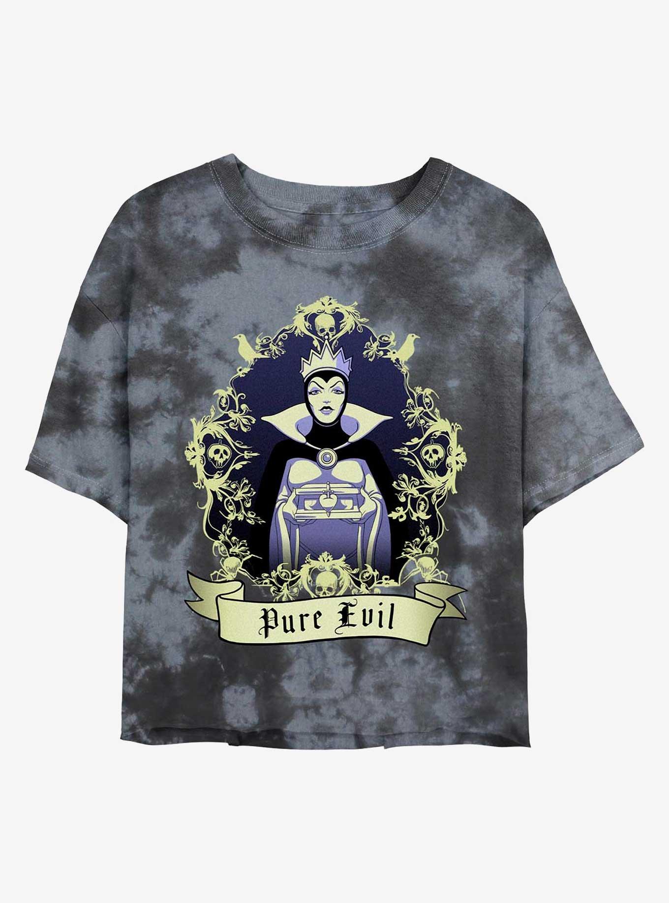 Disney Villains Evil Queen Bring Me Her Heart Tie-Dye Womens Crop T-Shirt, , hi-res