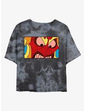 Disney Villains Angry Hades Tie-Dye Womens Crop T-Shirt, , hi-res