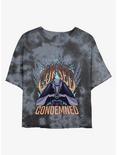 Disney Villains Hades Cursed and Condemned Tie-Dye Womens Crop T-Shirt, BLKCHAR, hi-res