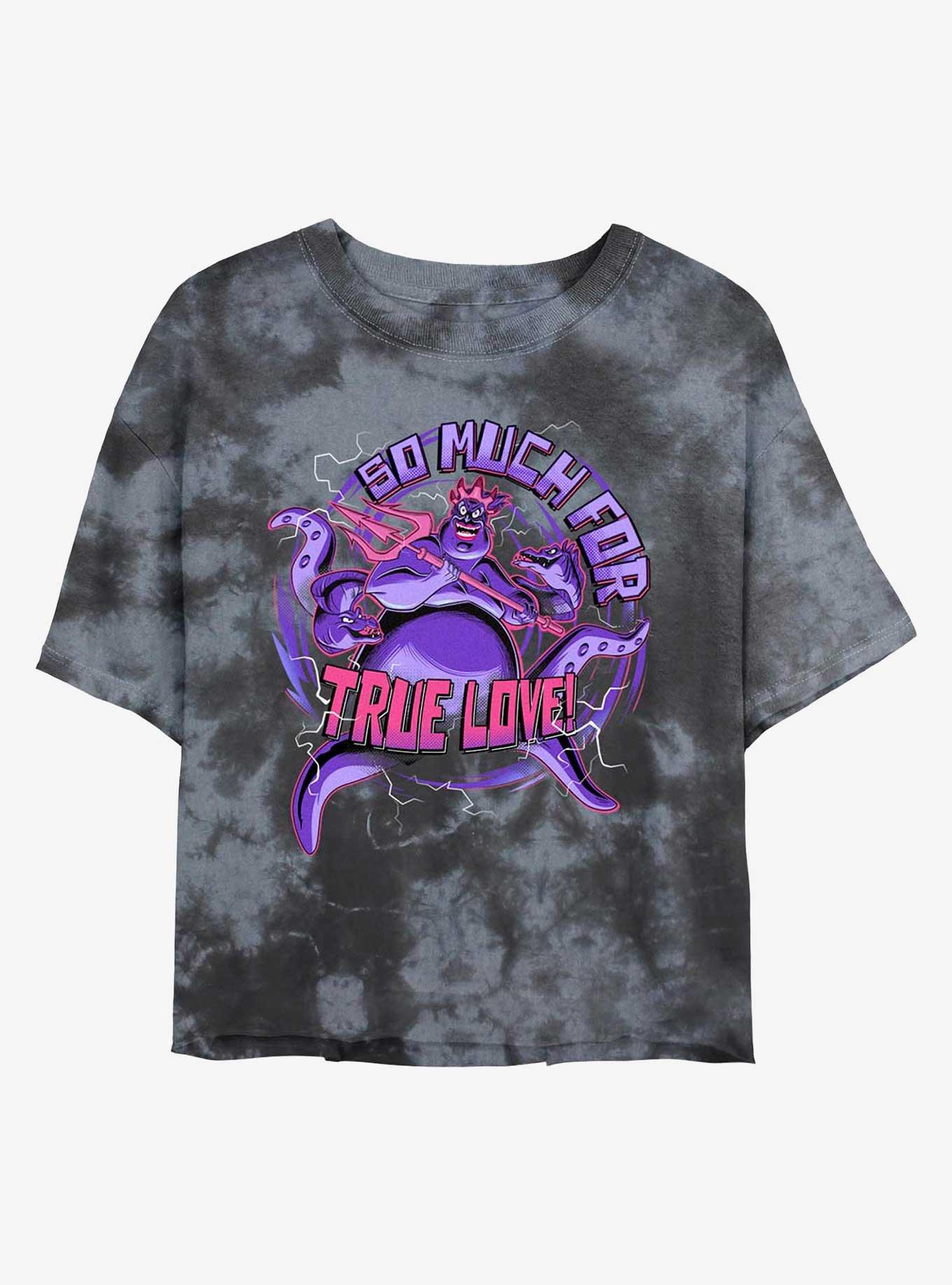 Disney The Little Mermaid Ursula So Much For True Love Tie-Dye Womens Crop T-Shirt, , hi-res